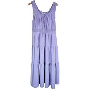 Grace Karin Tiered Maxi Dress Light Purple Women's Size X-Large Cottage Spring
